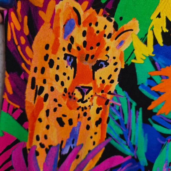 Sahara szSm Oversized Maxi dress Jungle themed Vibrant Pop colors Tropical comfy - Picture 11 of 16